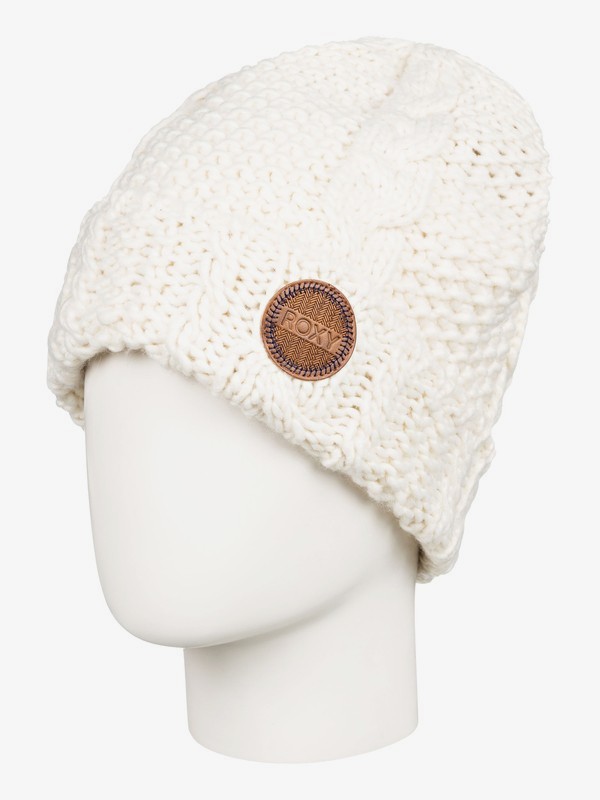 roxy, Tram Cuff Beanie, EGRET (wbs0) 0 Tram Cuff Beanie White ERJHA03561 Roxy