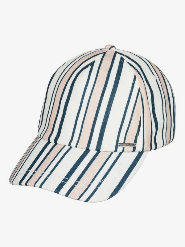 roxy, Sun Is Shinning Baseball Hat, MARSHMALLOW LONG DAY STRIPES (xwbw) 0 Sun Is Shinning Baseball Hat White ERJHA03588 Roxy