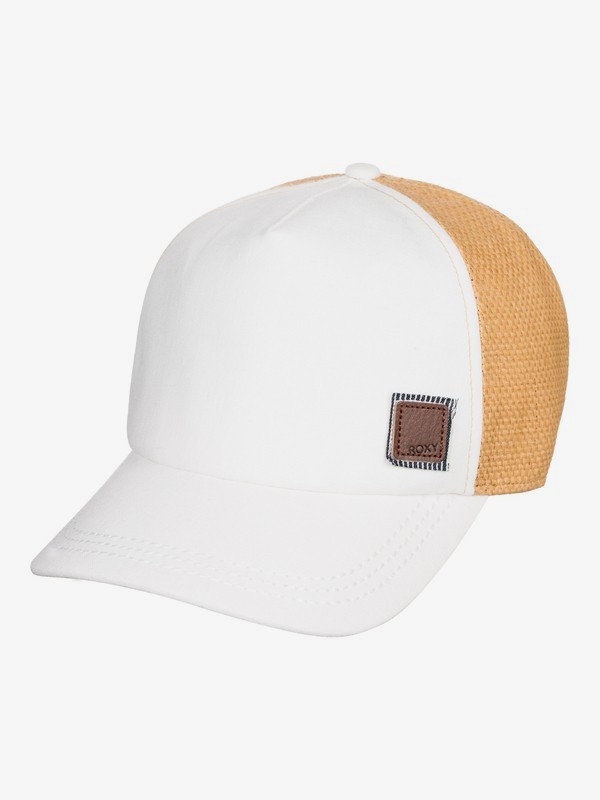 roxy, Incognito Straw Trucker Hat, MARSHMALLOW (wbt0) 0 Incognito Straw Trucker Hat White ERJHA03614 Roxy