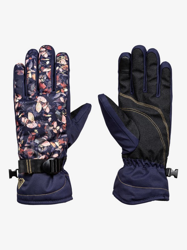 roxy, ROXY Jetty - Snowboard/Ski Gloves for Women, PEACOAT_WATERLEAF (btn4) 0 ROXY Jetty - Snowboard/Ski Gloves for Women Blue ERJHN03068 Roxy