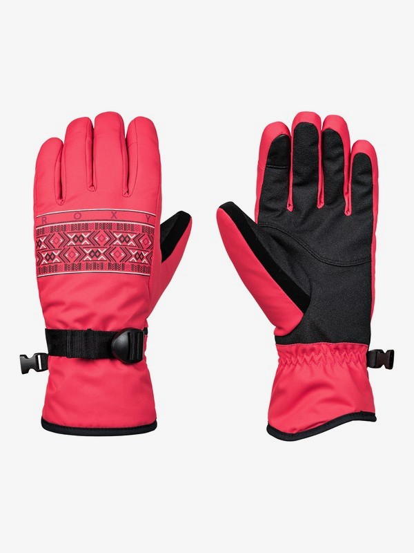 roxy, Freshfield - Ski/Snowboard Gloves for Women, TEABERRY (mmn0) 0 Freshfield - Ski/Snowboard Gloves for Women Pink ERJHN03099 Roxy