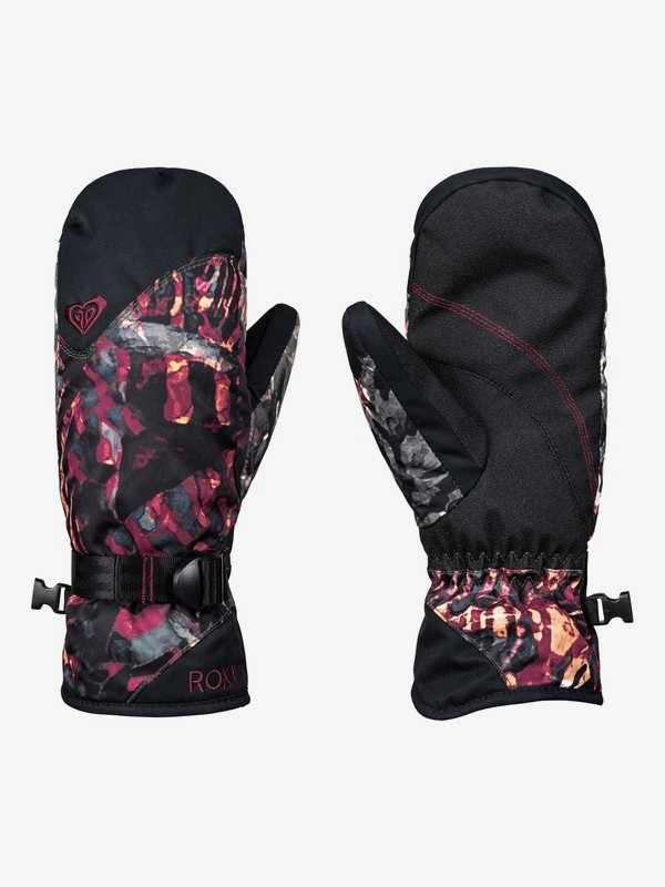roxy, ROXY Jetty - Ski/Snowboard Mittens for Women, FOUR LEAF CLOVER_ZEBRATREE (gph3) 0 ROXY Jetty - Ski/Snowboard Mittens for Women Green ERJHN03103 Roxy
