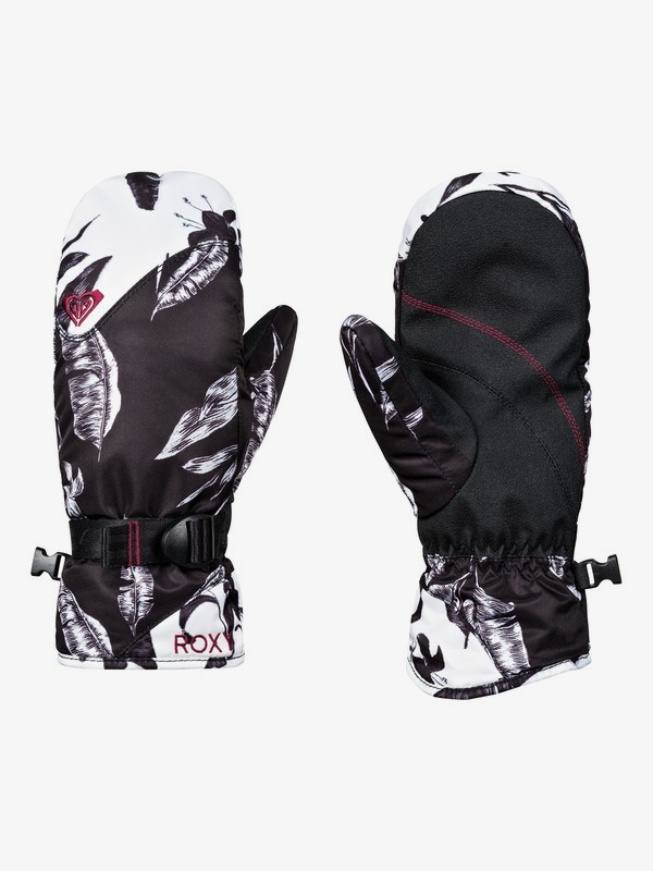 roxy, ROXY Jetty Snowboard/Ski Mittens, TRUE BLACK_LOVE LETTER (kvj2) 0 ROXY Jetty Snowboard/Ski Mittens Black ERJHN03103 Roxy