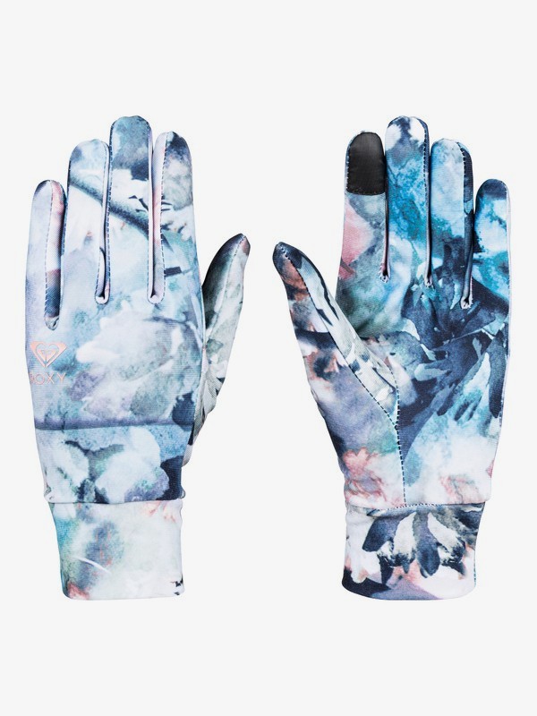 roxy, Liner Snowboard/Ski Gloves, BACHELOR BUTTON_WATER OF LOVE (bgz1) 0 Liner Snowboard/Ski Gloves Blue ERJHN03105 Roxy
