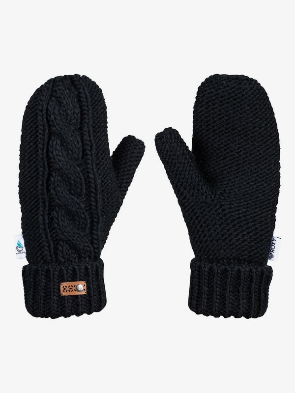 roxy, Winter Mittens, TRUE BLACK (kvj0) 0 Winter Mittens Black ERJHN03112 Roxy