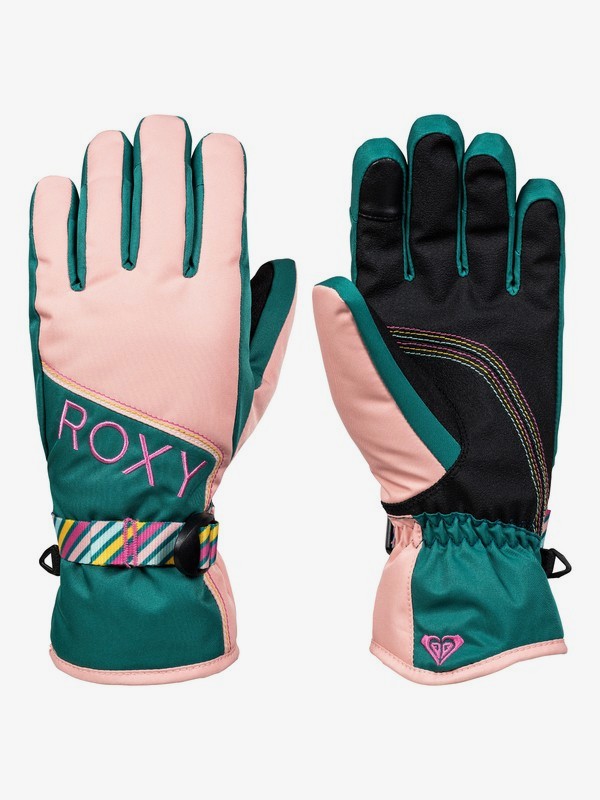 roxy, ROXY Jetty Snowboard/Ski Gloves, NORTH SEA POP SNOW (bqb1) 0 ROXY Jetty Snowboard/Ski Gloves Blue ERJHN03143 Roxy