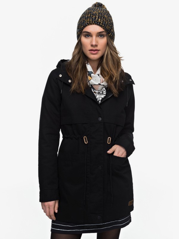 roxy, Sea Dance - Water Repellent Parka for Women, ANTHRACITE (kvj0) 0 Sea Dance - Water Repellent Parka for Women Black ERJJK03199 Roxy