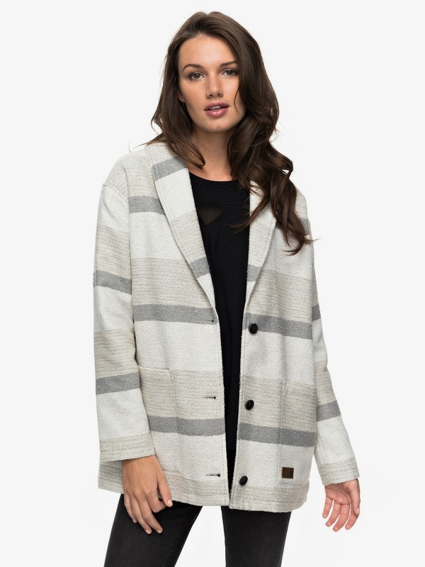 roxy, Lunar Light - Light Jersey Jacket for Women, HERITAGE HEATHER (sgrh) 0 Lunar Light - Light Jersey Jacket for Women Grey ERJJK03205 Roxy