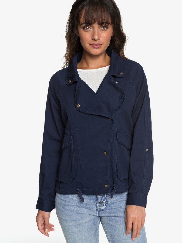 roxy, Perfect Spot - Military Jacket for Women, DRESS BLUES (btk0) 0 Perfect Spot - Military Jacket for Women Blue ERJJK03225 Roxy