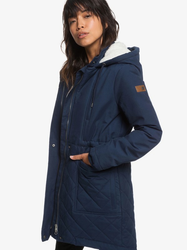 roxy, Парка Slalom Chic, DRESS BLUES (btk0) 0 Парка Slalom Chic Синий ERJJK03231 Roxy