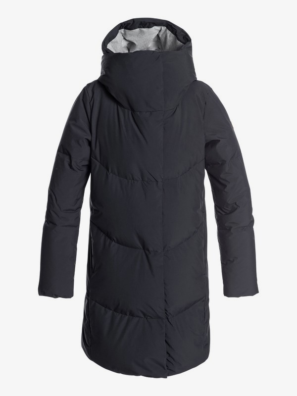 roxy, Abbie - Doudoune longue á capuche et imperméable pour Femme, TRUE BLACK (kvj0) 0 Abbie - Doudoune longue á capuche et imperméable pour Femme Noir ERJJK03234 Roxy