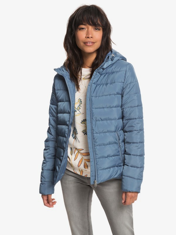 roxy, Rock Peak - Veste matelassée déperlante pour Femme, CHINA BLUE (bnd0) 0 Rock Peak - Veste matelassée déperlante pour Femme Bleu ERJJK03250 Roxy