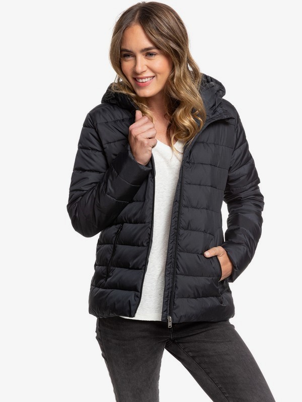 roxy, Rock Peak - Veste matelassée déperlante pour Femme, TRUE BLACK (kvj0) 0 Rock Peak - Veste matelassée déperlante pour Femme Noir ERJJK03250 Roxy