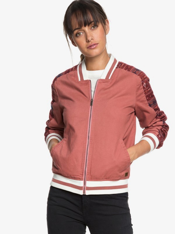 roxy, Free And Wild - Bomber Jacket for Women, WITHERED ROSE (mmg0) 0 Free And Wild - Bomber Jacket for Women Pink ERJJK03261 Roxy