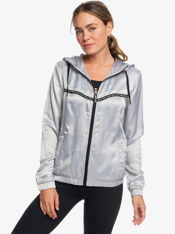 roxy, Freaky Styley - Veste de running à capuche pour Femme, SILVER (slr0) 0 Freaky Styley - Veste de running à capuche pour Femme Gris ERJJK03273 Roxy
