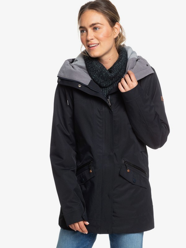 roxy, Stellar SpinDye® Waterproof Longline Hooded Jacket, TRUE BLACK (kvj0) 0 Stellar SpinDye® Waterproof Longline Hooded Jacket Black ERJJK03284 Roxy