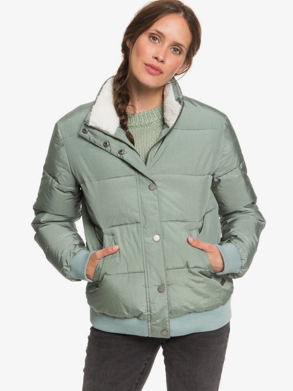 roxy, Start Believing - Doudoune courte pour Femme, LILY PAD (gjn0) 0 Start Believing - Doudoune courte pour Femme Vert ERJJK03309 Roxy