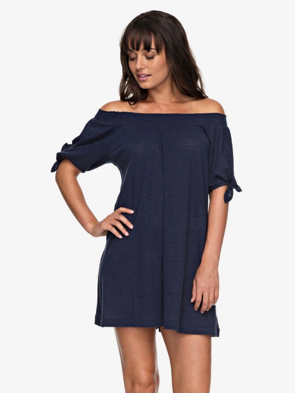 roxy, Bright Blue Sky - Vestito Sceso sulle Spalle, DRESS BLUES (btk0) 0 Bright Blue Sky - Vestito Sceso sulle Spalle Blue ERJKD03161 Roxy
