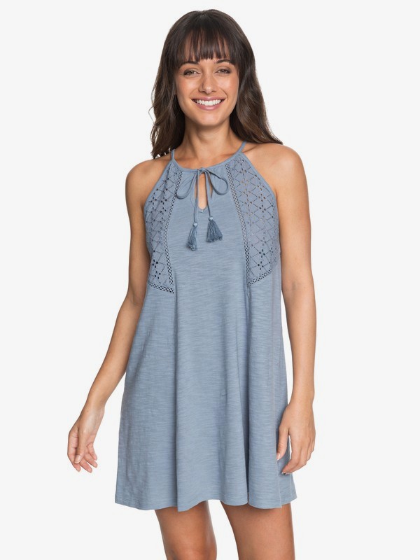 roxy, Enchanted Island - Strappy Dress for Women, BLUE SHADOW (bkq0) 0 Enchanted Island - Strappy Dress for Women Blue ERJKD03164 Roxy