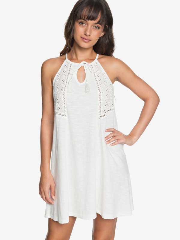 roxy, Enchanted Island - Strappy Dress for Women, MARSHMALLOW (wbt0) 0 Enchanted Island - Strappy Dress for Women White ERJKD03164 Roxy