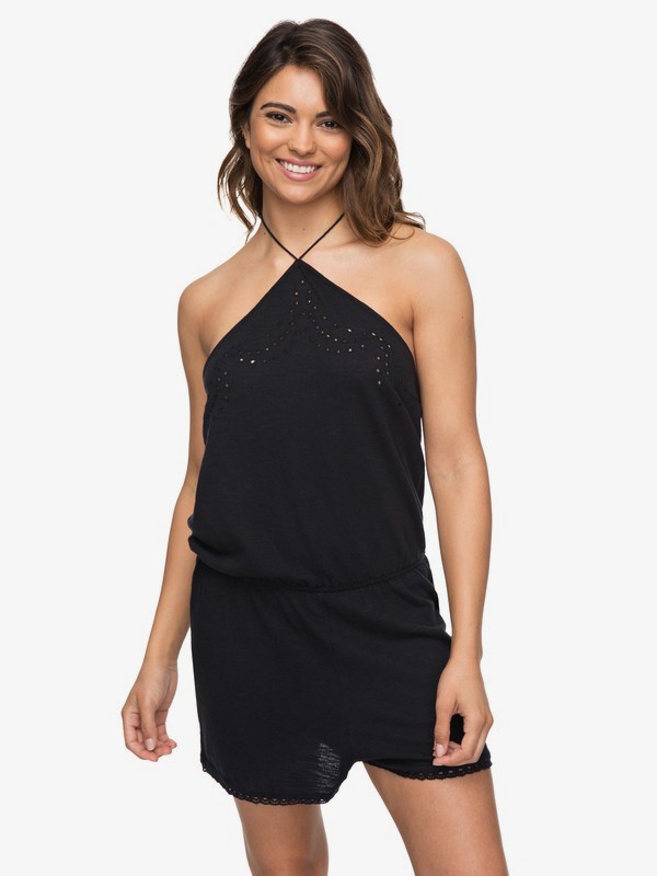 roxy, Round Rock Halter Romper, ANTHRACITE (kvj0) 0 Round Rock Halter Romper Black ERJKD03185 Roxy