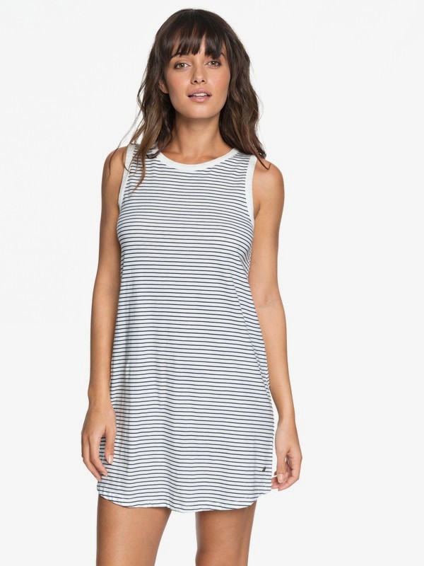 roxy, Love Sun Tank Dress, MARSHMALLOW THIN STRIPE (xwwb) 0 Love Sun Tank Dress White ERJKD03197 Roxy