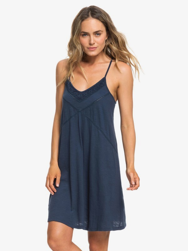 roxy, New Lease Of Life - Robe de plage à bretelles pour Femme, DRESS BLUES (btk0) 0 New Lease Of Life - Robe de plage à bretelles pour Femme Bleu ERJKD03236 Roxy