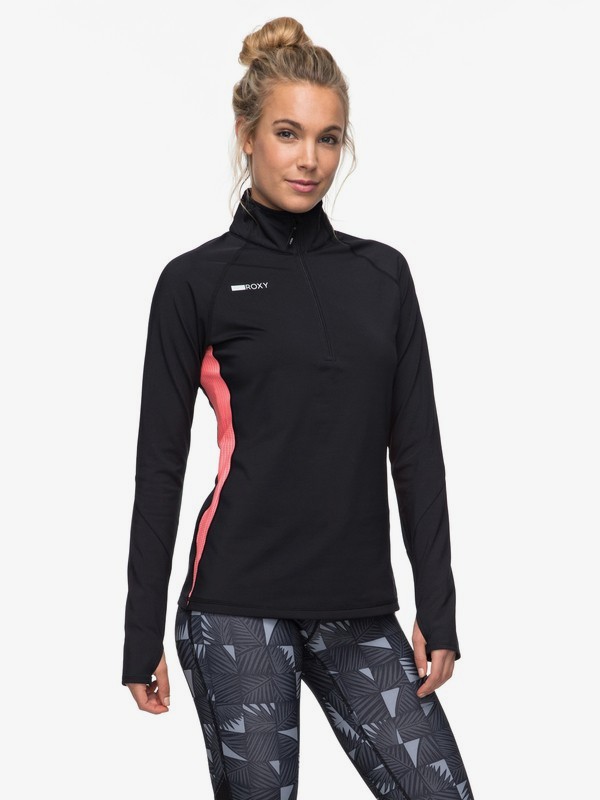 roxy, Keep It Warm - Technical Long Sleeve Top for Women, ANTHRACITE (kvj0) 0 Keep It Warm - Technical Long Sleeve Top for Women Black ERJKT03272 Roxy