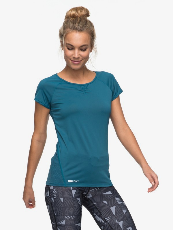 roxy, Wild Soul - T shirt de sport pour Femme, BLUE CORAL (brs0) 0 Wild Soul - T shirt de sport pour Femme Bleu ERJKT03295 Roxy