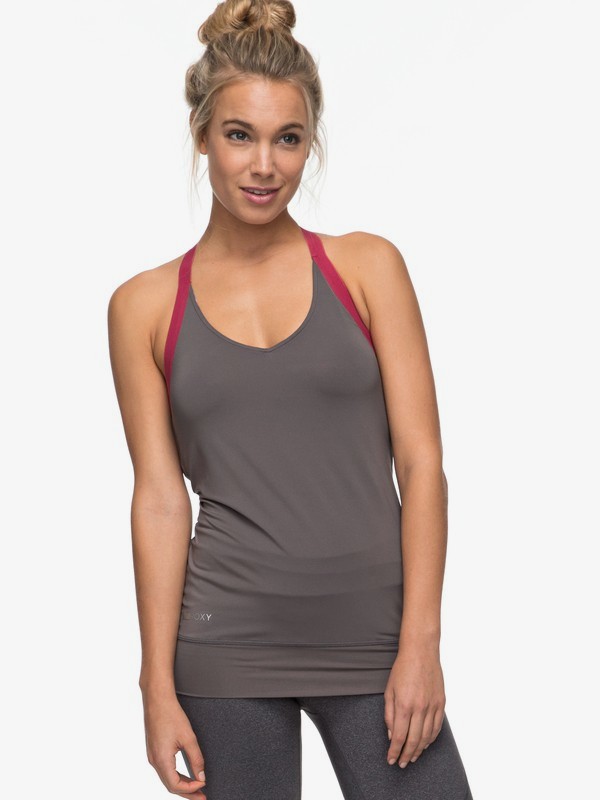 roxy, Chakra Wakka - Top para yoga para Mujer, CHARCOAL (kqc0) 0 Chakra Wakka - Top para yoga para Mujer Negro ERJKT03303 Roxy