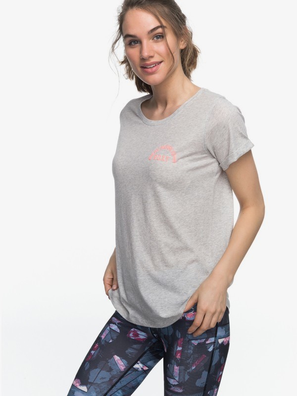 roxy, Electric Feel C - T-Shirt for Women, HERITAGE HEATHER (sgrh) 0 Electric Feel C - T-Shirt for Women Grey ERJKT03313 Roxy