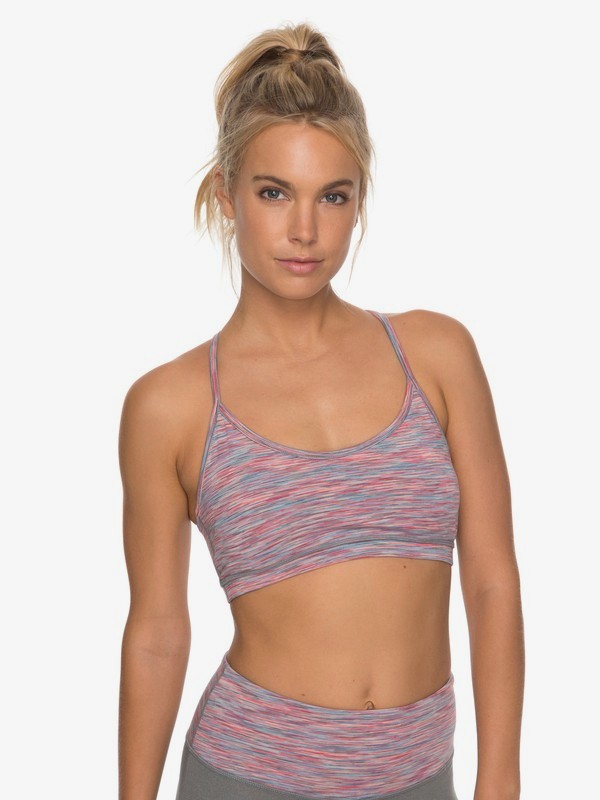 roxy, Every You Every Me Sports Bra, CHARCOAL HEATHER (kpgh) 0 Every You Every Me Sports Bra Black ERJKT03393 Roxy