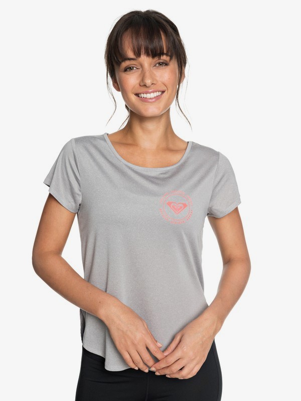 roxy, Take A Breath - Camiseta de diseño técnico para Mujer, HERITAGE HEATHER (sgrh) 0 Take A Breath - Camiseta de diseño técnico para Mujer Gris ERJKT03435 Roxy
