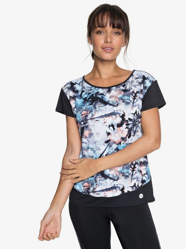 roxy, Be You - Technical T-Shirt for Women, BACHELOR BUTTON WATER OF LOVE (bgz6) 0 Be You - Technical T-Shirt for Women Blue ERJKT03436 Roxy
