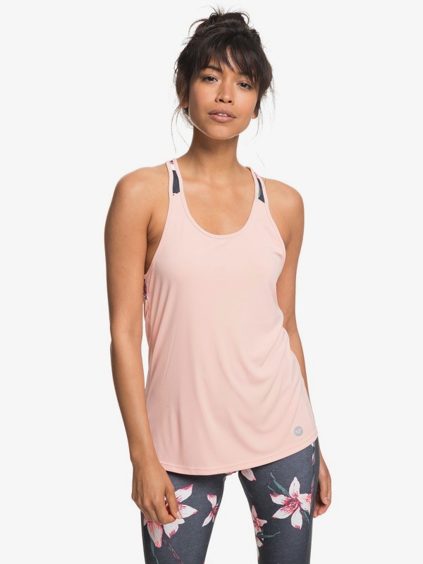 roxy, Be You - Camiseta sin mangas de diseño técnico para Mujer, CHARCOAL HEATHER FLOWER FIELD (kpg6) 0 Be You - Camiseta sin mangas de diseño técnico para Mujer Negro ERJKT03445 Roxy
