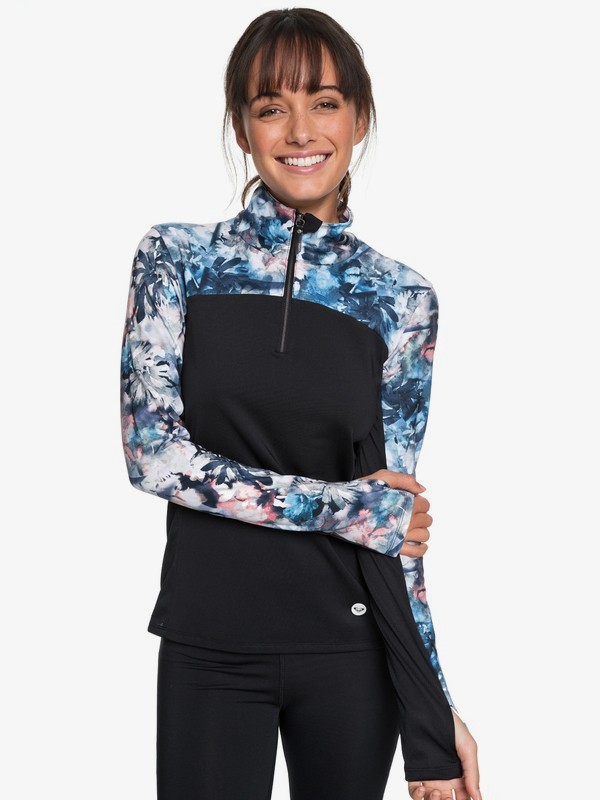 roxy, Snow Piercer - Top de diseño técnico de manga larga para Mujer, BACHELOR BUTTON WATER OF LOVE (bgz6) 0 Snow Piercer - Top de diseño técnico de manga larga para Mujer Azul ERJKT03455 Roxy