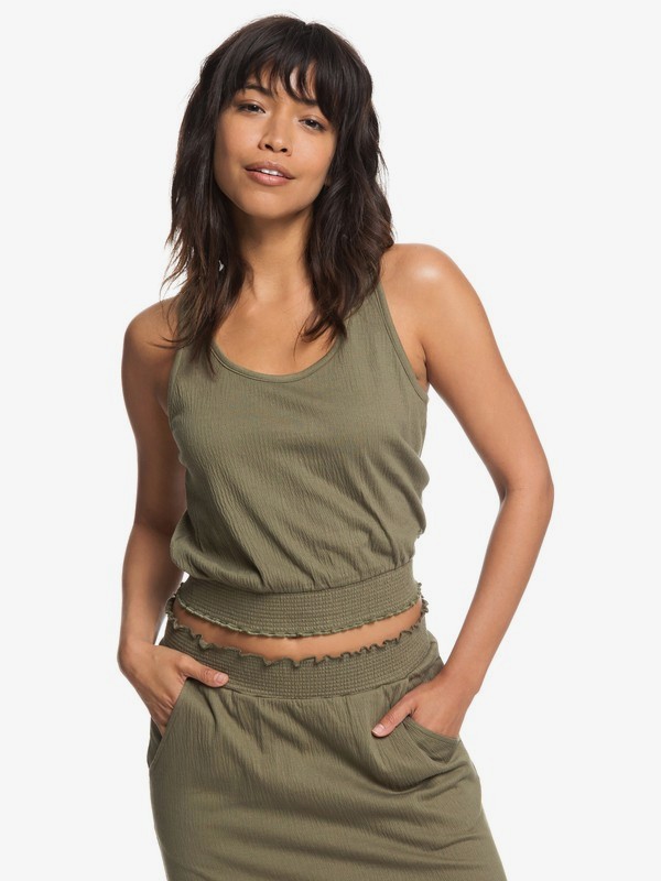 roxy, Camiseta Tank sin Manga Musical Note, BURNT OLIVE (gpz0) 0 Camiseta Tank sin Manga Musical Note Verde ERJKT03459 Roxy