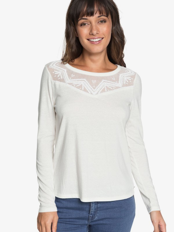 roxy, Blossom Day - Longsleeve für Frauen, MARSHMALLOW (wbt0) 0 Blossom Day - Longsleeve für Frauen Weiss ERJKT03460 Roxy