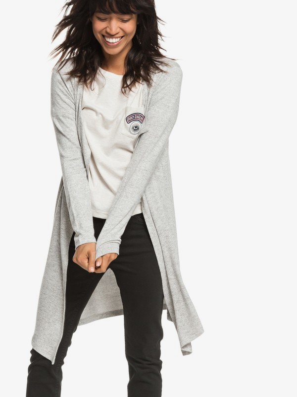 roxy, All To You - Cardigan pour Femme, HERITAGE HEATHER (sgrh) 0 All To You - Cardigan pour Femme Gris ERJKT03475 Roxy