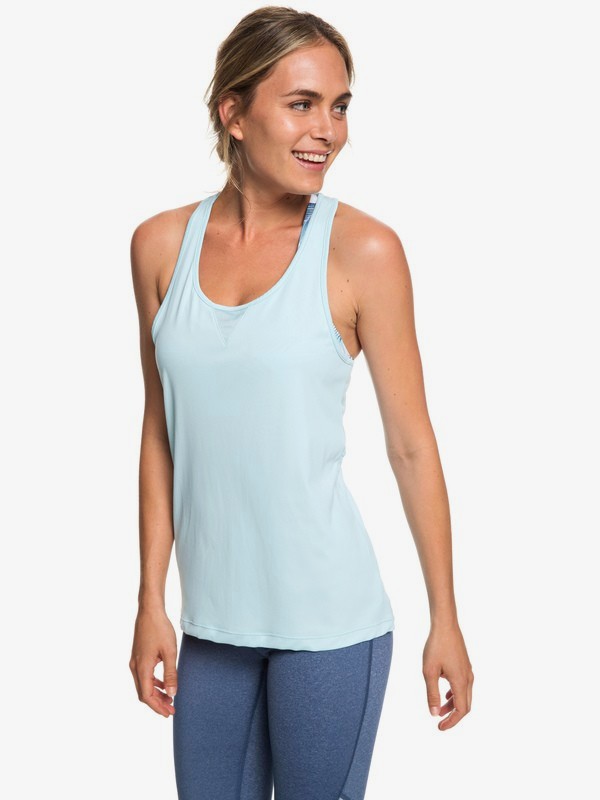 roxy, Chasing Sunset - Racerback-Lauftop für Frauen, CRYSTAL BLUE (bfa0) 0 Chasing Sunset - Racerback-Lauftop für Frauen Blau ERJKT03505 Roxy