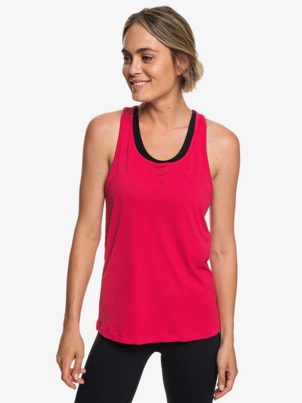 roxy, Chasing Sunset - Débardeur de running dos nageur pour Femme, BARBERRY (mpt0) 0 Chasing Sunset - Débardeur de running dos nageur pour Femme Rose ERJKT03505 Roxy