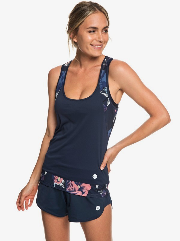 roxy, Liquid Sunshine - Sport-Top für Frauen, DRESS BLUES FULL FLOWERS FIT (xbbm) 0 Liquid Sunshine - Sport-Top für Frauen Blau ERJKT03506 Roxy