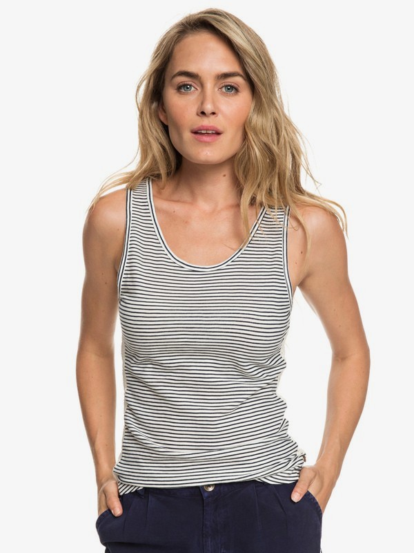 roxy, Another Breath Stripe - Débardeur pour Femme, DRESS BLUE COSY STRIPES (btk3) 0 Another Breath Stripe - Débardeur pour Femme Bleu ERJKT03516 Roxy