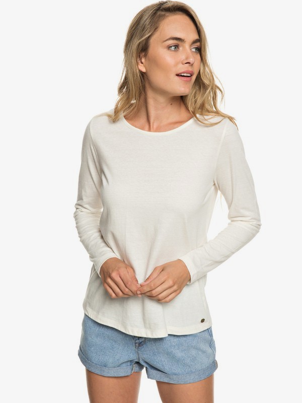 roxy, Delicat Sense - Haut manches longues pour Femme, MARSHMALLOW (wbt0) 0 Delicat Sense - Haut manches longues pour Femme Blanc ERJKT03521 Roxy