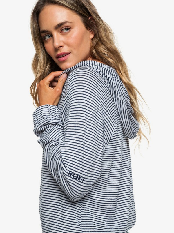 roxy, Cloudy Skies Stripe - Kapuzenpulli mit Reißverschluss für Frauen, DRESS BLUE COSY STRIPES (btk3) 0 Cloudy Skies Stripe - Kapuzenpulli mit Reißverschluss für Frauen Blau ERJKT03535 Roxy