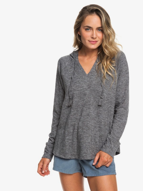 roxy, Wild Dreaming - Sweat à capuche pour Femme, CHARCOAL HEATHER (ktah) 0 Wild Dreaming - Sweat à capuche pour Femme Noir ERJKT03536 Roxy