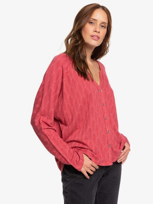 roxy, Free Fallin - Haut manches longues boutonné pour Femme, DEEP CLARET FREE FALLIN (rqh1) 0 Free Fallin - Haut manches longues boutonné pour Femme Rouge ERJKT03559 Roxy