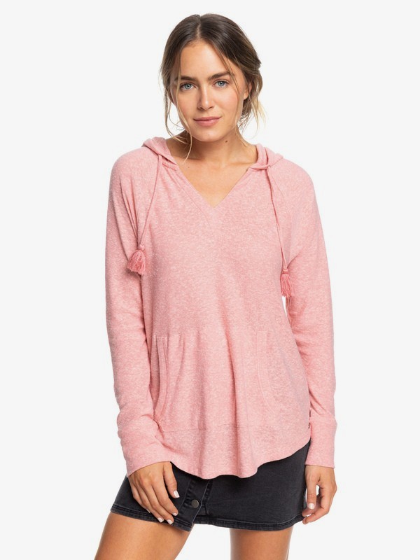 roxy, Long Night Hooded Long Sleeve Top, ROSETTE (mhw0) 0 Long Night Hooded Long Sleeve Top Pink ERJKT03561 Roxy