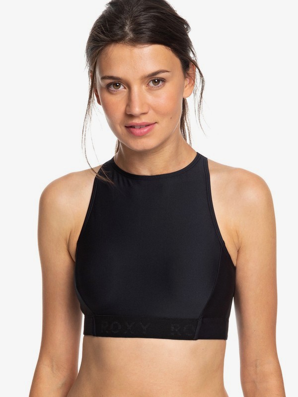 roxy, Tonic Vibes - Brassière de sport pour Femme, TRUE BLACK (kvj0) 0 Tonic Vibes - Brassière de sport pour Femme Noir ERJKT03574 Roxy