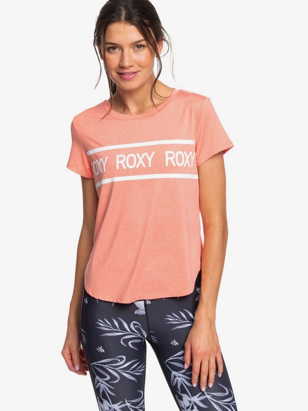 roxy, Shine On Me - T-shirt de sport pour Femme, ROSARANCIO (mhf0) 0 Shine On Me - T-shirt de sport pour Femme Rose ERJKT03576 Roxy